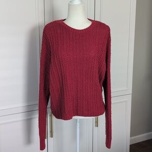 Hollister Open Knit Drop Shoulder Beach Sweater Size L